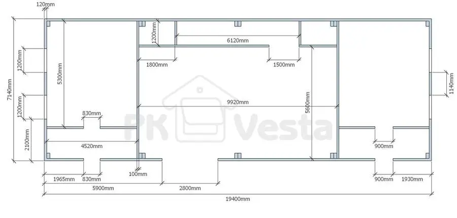 Продажа нового комплекта модульного здания 7.14Шх19.4Дх3.6В со склада – за полцены!