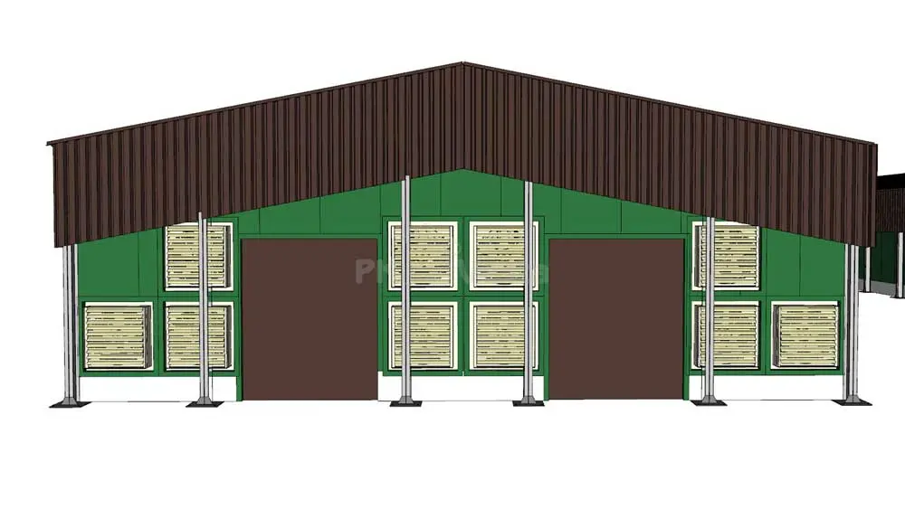 ПК Веста объявляет о заказе стальных конструкций для птицеводческого комплекса из 4 зданий 15Ш х 115Д х 3В из ЛСТК в Тульской области, Россия