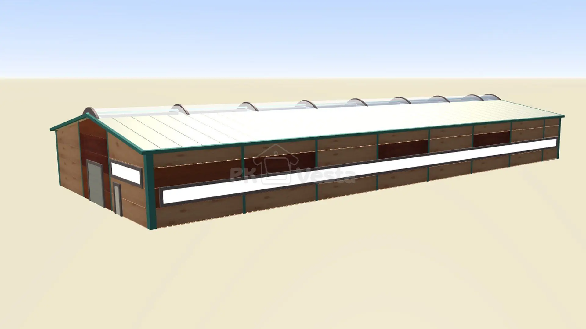 ПК Веста объявляет заказ быстровозводимого склада 18 х 45.5 х 5.4 с необычным дизайном в г. Москва, Россия