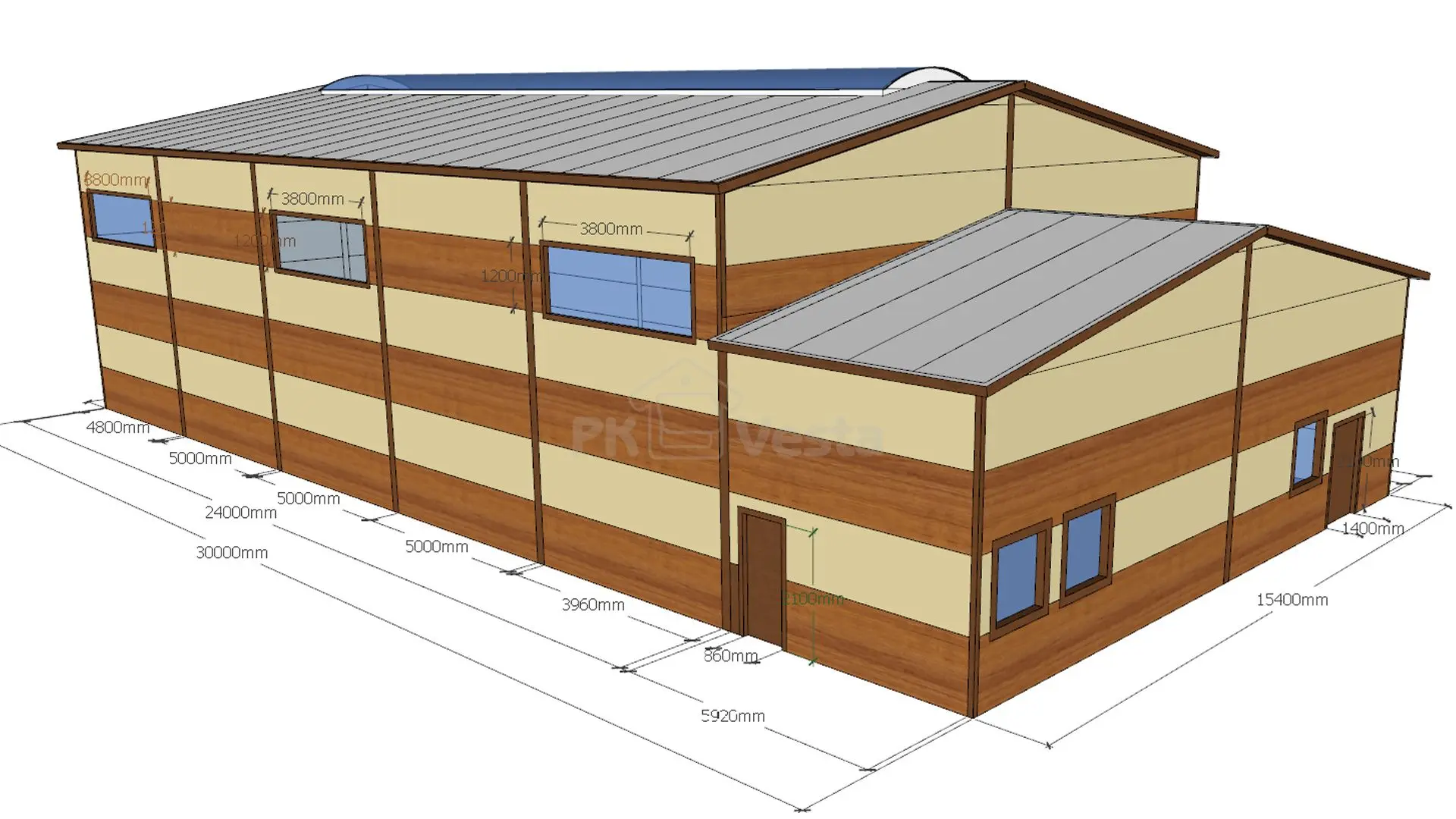 ПК Веста объявляет о заказе быстровозводимого спортивного зала 15 х 30Д х 7.2В в г. Симферополь, Крым, Россия