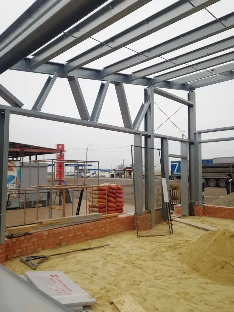 ПК «Веста» объявляет о начале монтажа быстровозводимого кафе 8 х 15 х 5.4 из ЛСТК с необычным дизайном в г. Элиста, Россия