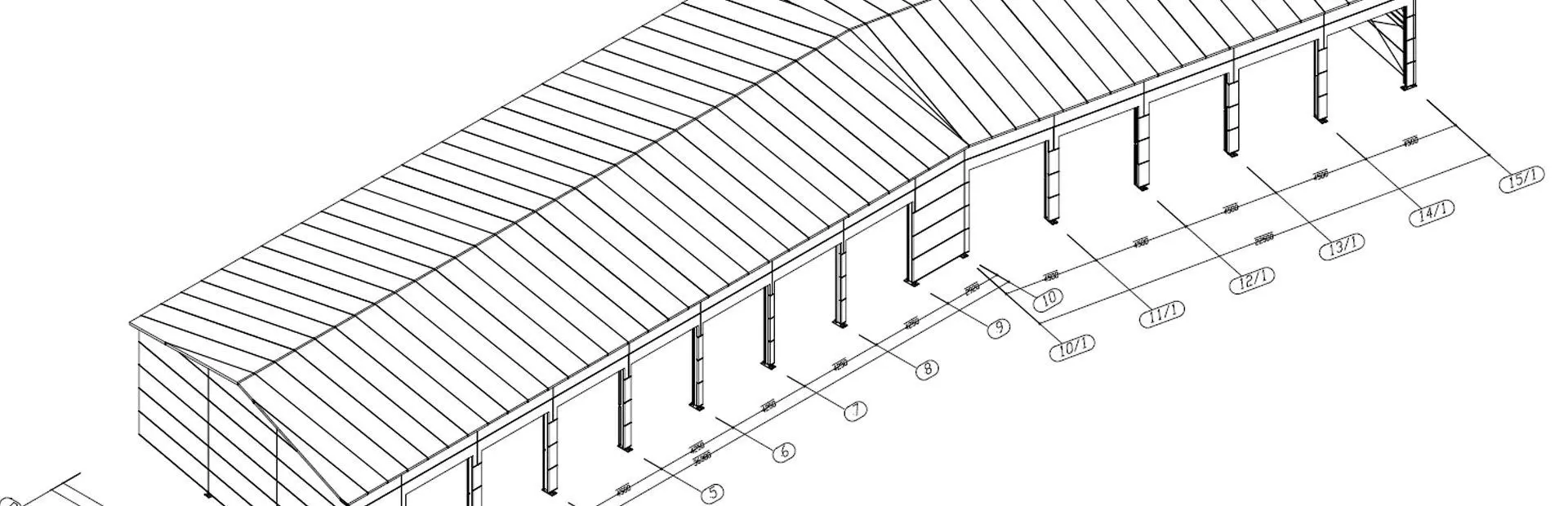 3D модель в чертежах с сэндвич панелями