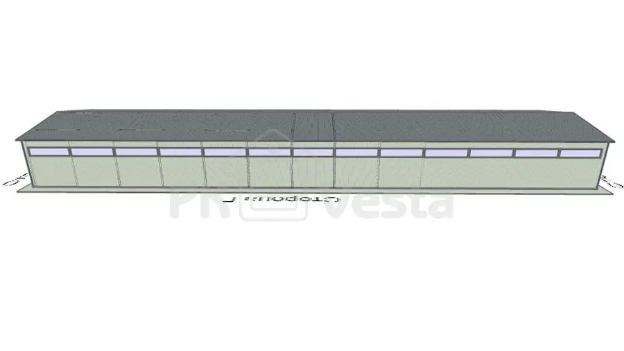 ПК «Веста» объявляет о заказе двух быстровозводимых складов 18Ш х 72Д х 7В для розничной торговли в г. Тула, Россия