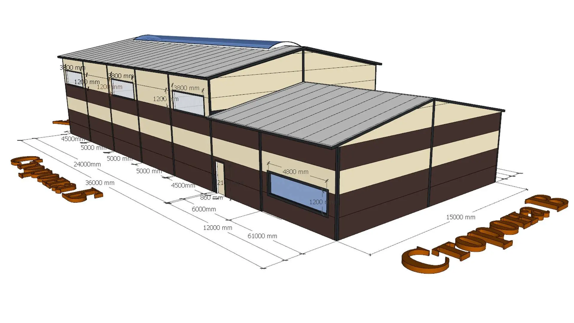 159. Быстровозводимый спортивный зал 15х36х6 из ЛСТК в г. Дмитров, МО, Россия