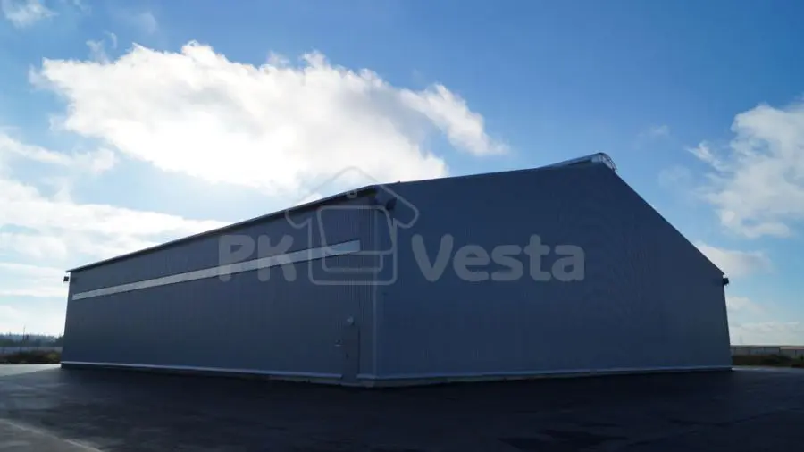 ПК «Веста» объявляет о вводе в эксплуатацию быстровозводимого здания 36 х 36 х 7 завода по изготовлению полимерных изделий в МО, Россия