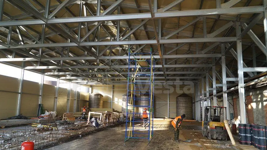 ПК Веста объявляет о завершение монтажа стальных конструкций фармацевтической фабрики в Рязанской обл., Россия