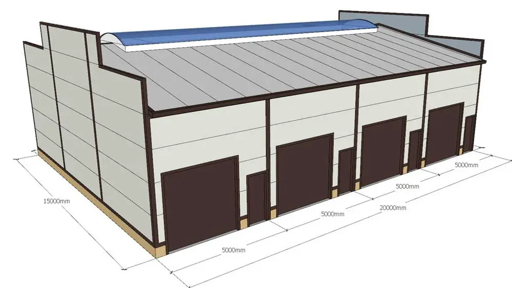 ПК Веста объявляет о заказе автосервиса и мастерской 15Ш х 20Д х 4В из ЛСТК в г. Москва, Россия