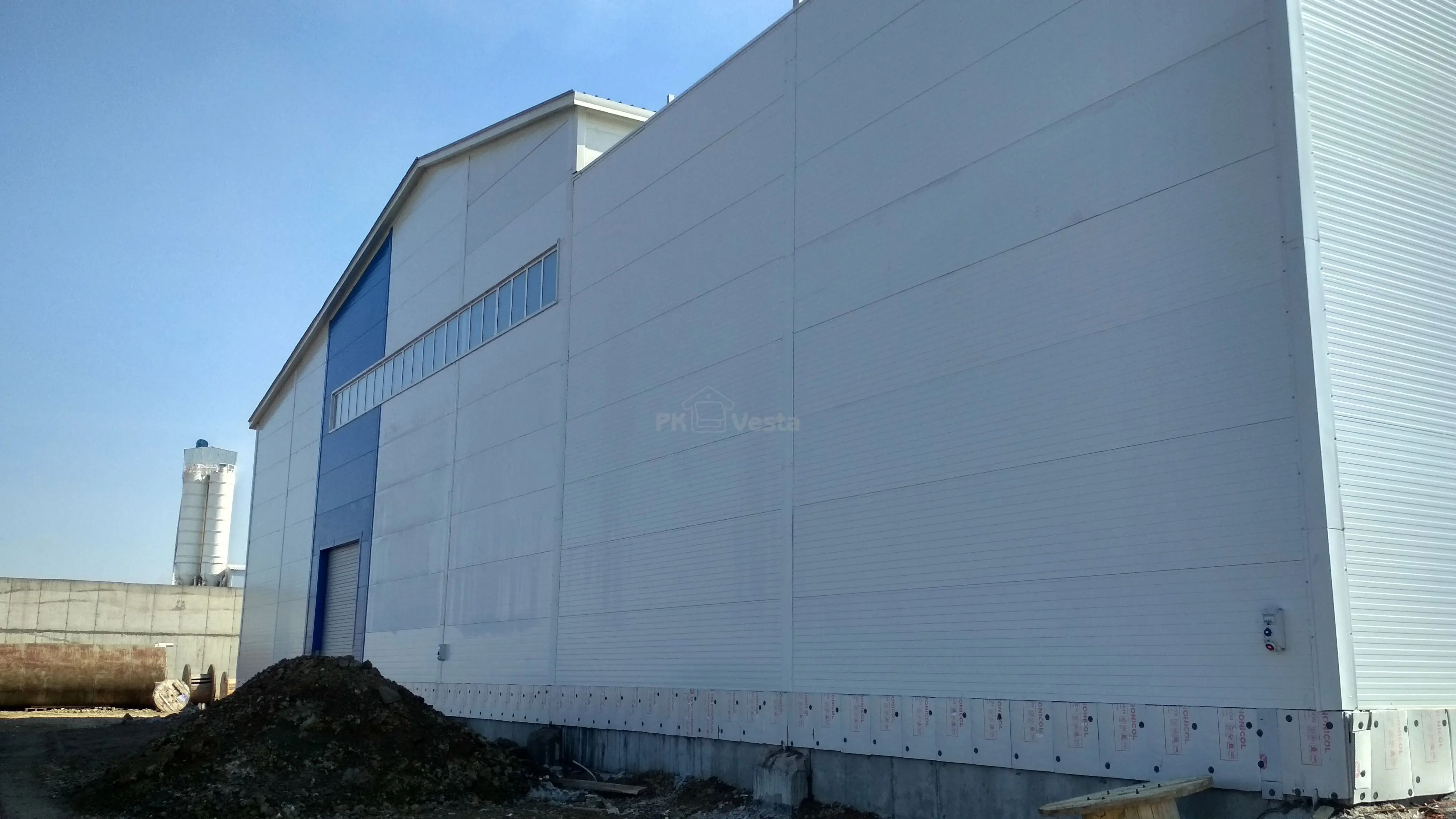 ПК Веста объявляет о завершение монтажа быстровозводимого промышленного комплекса/Складов 42Ш х 48Д х 11В по изготовлению дорожной плитки в г. Астана, Казахстан