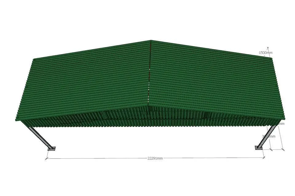 ПК Веста объявляет о заказе быстровозводимого навеса 22Ш х 6Д х 4.5В для хранения мусора в г. Серпухов, Россия