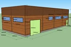 109. Быстровозводимая автомастерская 8.9 х 19 х 3.6  в г. Новомосковск, Россия