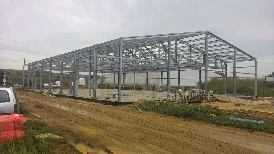 ПК «Веста» объявляет о завершении монтажа стального облегченного каркаса склада/офиса 24Шх40Дх5.2В из ЛСТК в г Тула, Россия