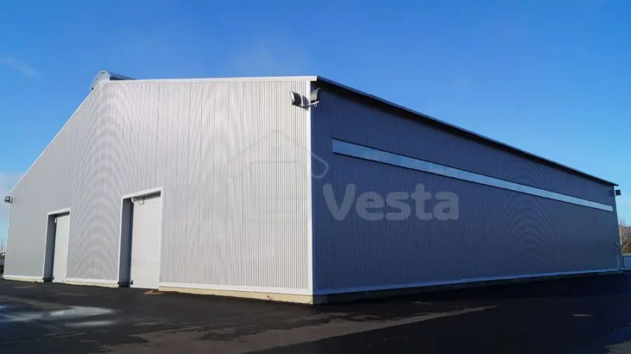 ПК «Веста» объявляет о вводе в эксплуатацию быстровозводимого здания 36 х 36 х 7 завода по изготовлению полимерных изделий в МО, Россия