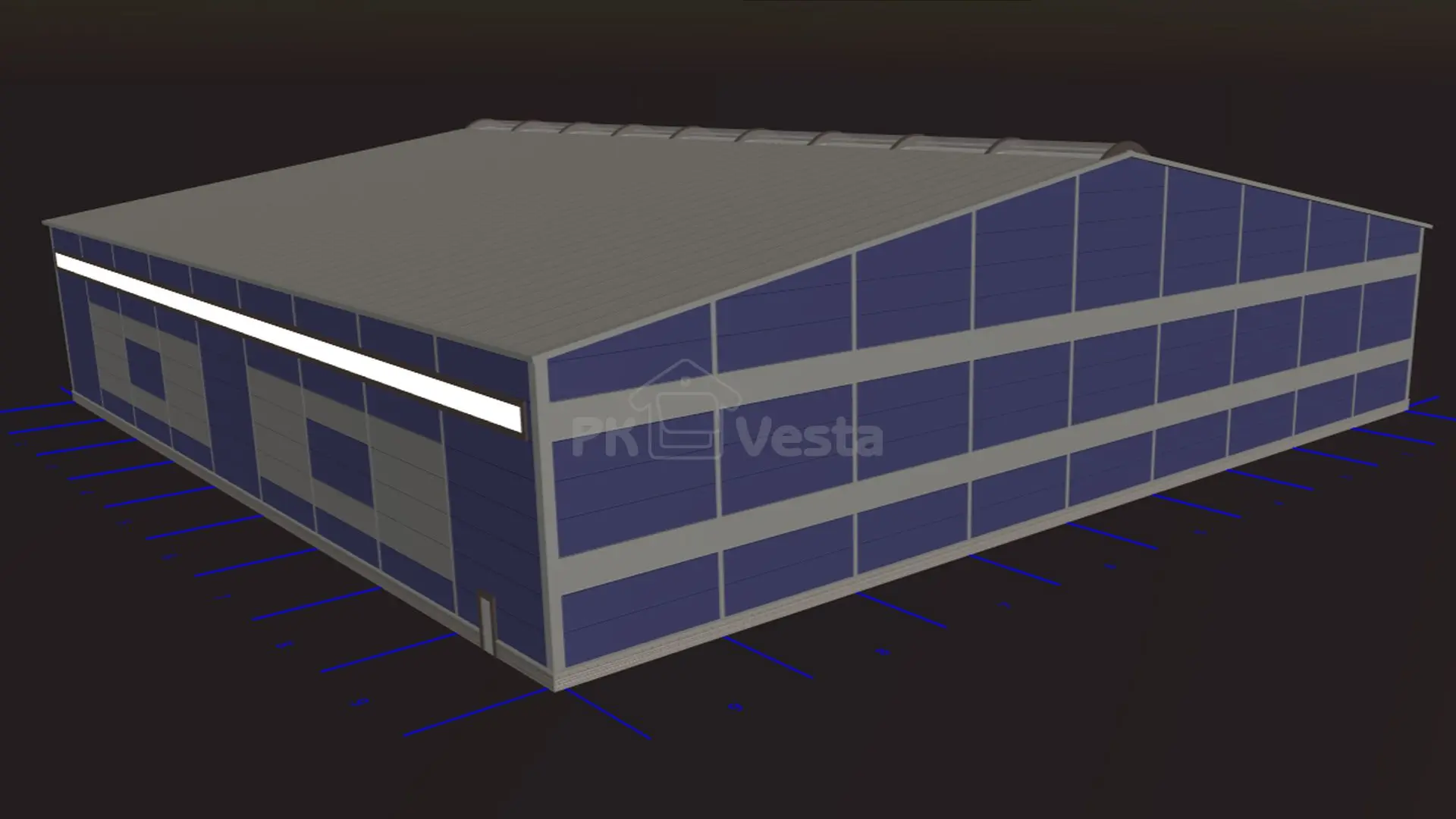 ПК «Веста» объявляет о заказе быстровозводимого склада и перерабатывающего центра 54 х 54 х 10.2 по изготовлению концентрированных соков около г. Липецк, Россия