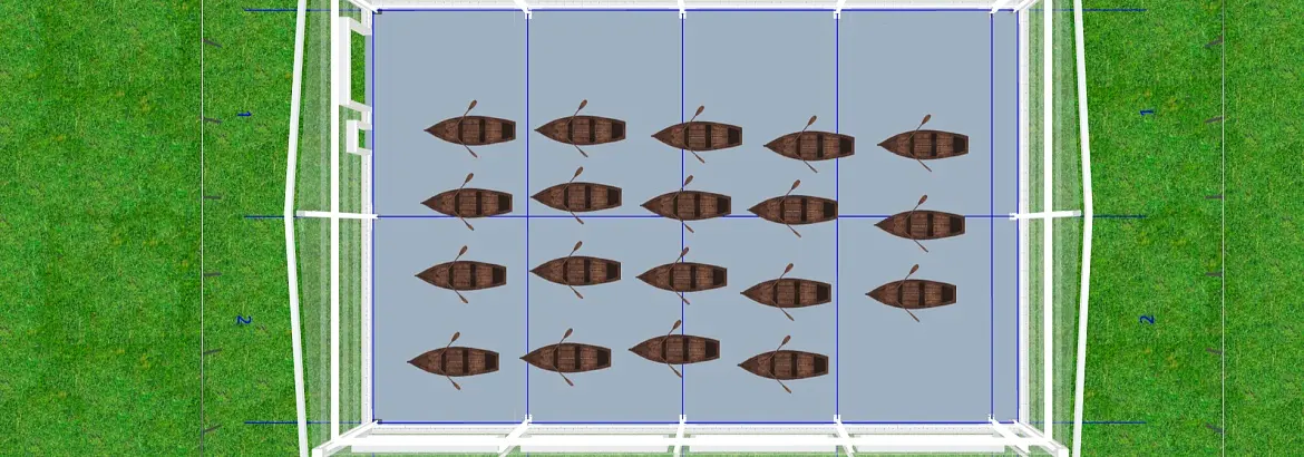 206. Быстровозводимый ангар 16Ш х 26Д х 4.7В из ЛСТК для хранения лодок  в г. Балашихе, Россия